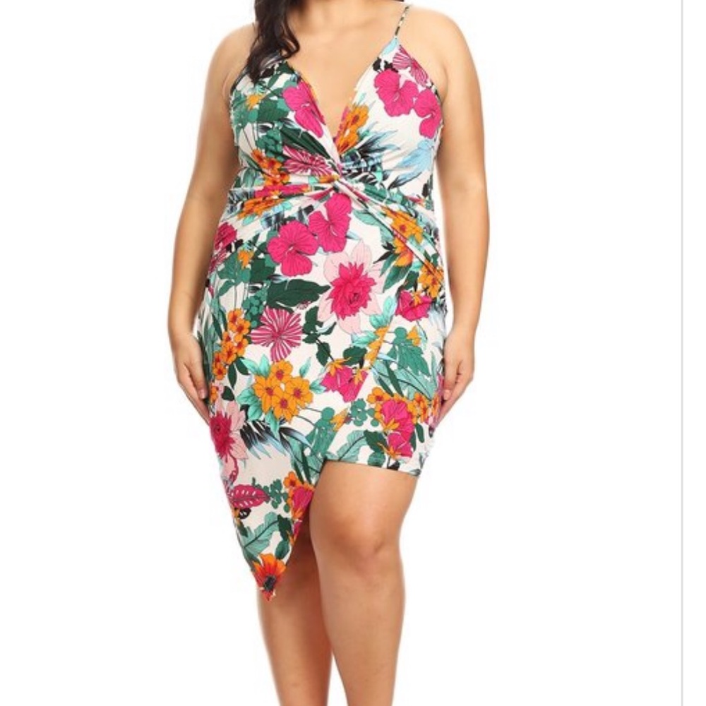 Plus size floral dress
